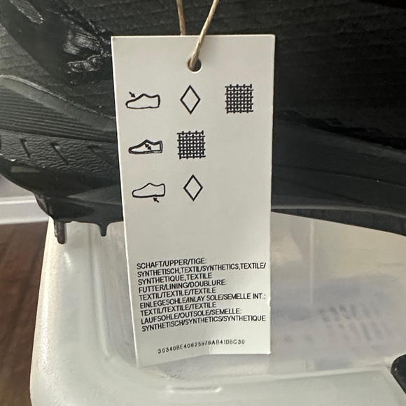 Adidas Adizero Afterburner 8 Black and White Men's Baseball Metal Cleats - Picture 6 of 8